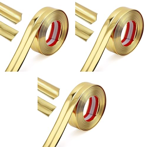 HASTHIP® 1 Roll Golden Wall Molding Trim Corner Guards Caulk Strip Apply Table Edge Door Frame Baseboard for Protection Decoration 9.84ft x 0.78in 3 PCS HASTHIP® 1 Roll Golden Wall Molding Trim Corner Guards Caulk Strip Apply Table Edge Door Frame Baseboard for Protection Decoration 9.84ft x 0.78in 3 PCS